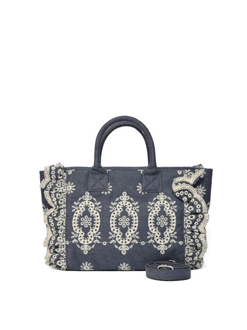 Borsa Colette Volant in cotone sangallo Denim Mc2 Saint Barth | COL002700485L